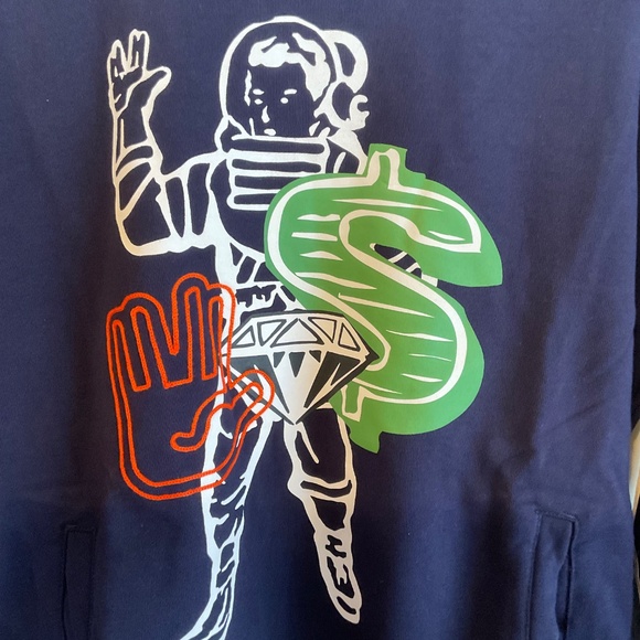 Billionaire Boys Club M Evening Blue BB Icon Hoodie Sweatshirt Pullover Hoodies - Picture 7 of 14